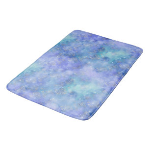 Waterverf langs de nachtelijke hemel Galaxy Blauwg Badmat