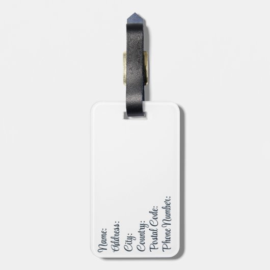 Waterverf Laten we reizen de wereld ontwerp Bagagelabel (Achterkant verticaal)