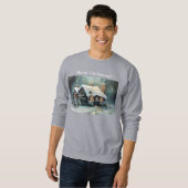 Waterverf Laughing Santa Claus Rudolf Smiling Trui (Voorkant volledig)