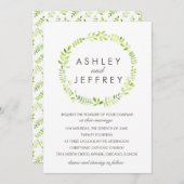 Waterverf Laurel met Patterned Back Kaart (Voorkant / Achterkant)