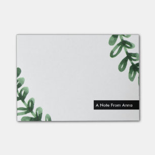 Waterverf Laurel Wreath Persoonlijk Post-it® Notes