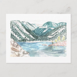 waterverf lava meer briefkaart