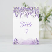 Waterverf Lavander Slingerlichtjes E Kaart (Staand voorkant)