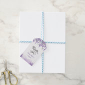 Waterverf Lavander String Lights Cadeaulabel (Met Touw)