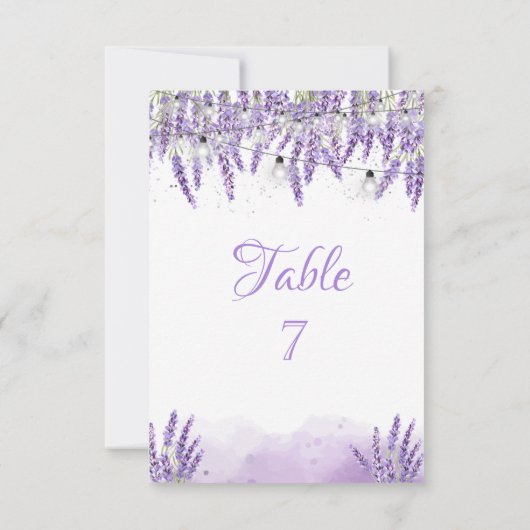 Waterverf Lavander String Lights E Kaart (Achterkant)