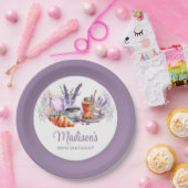 Waterverf Lavendel Birthday Brunch Custom Papieren Bordje (Feest)