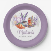 Waterverf Lavendel Birthday Brunch Custom Papieren Bordje (Voorkant)