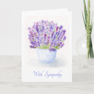 Waterverf Lavendel Bloemige SYMPATHIE Kaart