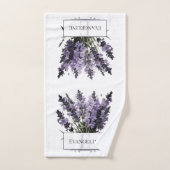 Waterverf lavendel boeket gepersonaliseerd bad handdoek (Handdoek)