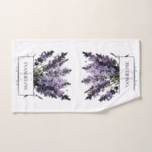 Waterverf lavendel boeket gepersonaliseerd bad handdoek (Handdoek)