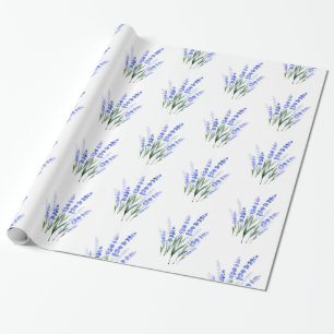 Waterverf lavendel boeketpatroon cadeaupapier