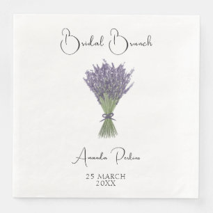 Waterverf Lavendel Bruids Brunch Servet