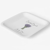 Waterverf Lavendel Bruidsbrunch  Papieren Bordje (Gebogen)