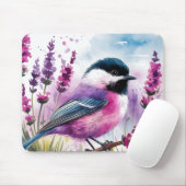 Waterverf Lavendel en Chickadee Muismat (Met muis)