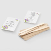 Waterverf Lavendel en Groene Bloemen Programma Handwaaier (Niet-gemonteerd)