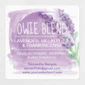 Waterverf Lavendel etherische oliën rolfles Labels (Design 2)