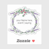 Waterverf Lavendel Eucalyptus  rozen Sticker (Vel)