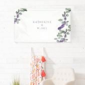 Waterverf Lavendel Eucalyptus Trouwnamen Spandoek (Insitu)