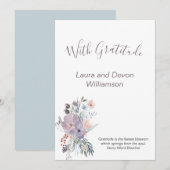 Waterverf Lavendel Floral Spray Bedankkaart (Voorkant / Achterkant)