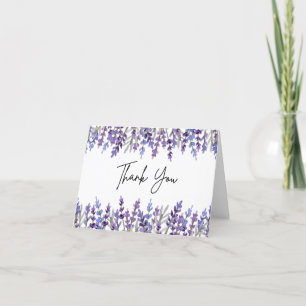 Waterverf Lavendel Flower Dank je kaart