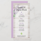 Waterverf lavendel & hout Essential Oil Blend Programma (Voorkant / Achterkant)