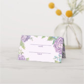 Waterverf Lavendel Hydrangea Flowers Varen Bruilof (Achterkant)