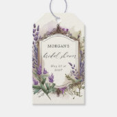 Waterverf Lavendel Koninklijke Bruidsborrel Cadeaulabel (Voorkant)