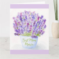 Waterverf Lavendel Moederdag Wenskaart
