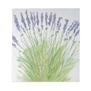 Waterverf lavendel paarse bloemen notitieblok