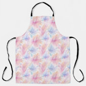 Waterverf Lavendel Roze Bloemen Pastel Spring Schort (Voorkant)