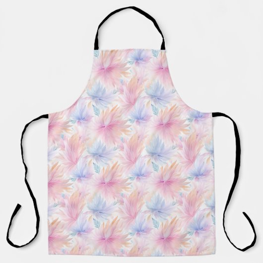 Waterverf Lavendel Roze Bloemen Pastel Spring Schort (Voorkant)