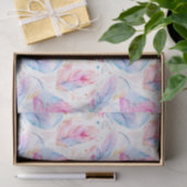 Waterverf Lavendel Roze Bright Feathers Spring Tissuepapier (Geschenk)