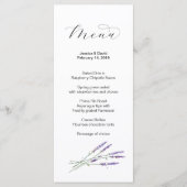 Waterverf Lavendel Trouwmenu Menu (Voorkant)