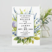 Waterverf Lavendel Wildflower Kaart (Staand voorkant)