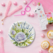 Waterverf Lavendel Wildflower Papieren Bordje (Feest)