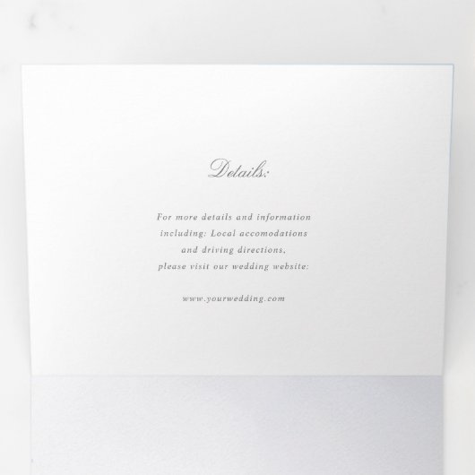 waterverf Lavendel Wildflower weide en landschap Drieluik Uitnodiging (Binnenzijde eerst)