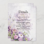 Waterverf Lavendelpioen Informatiekaartje (Voorkant / Achterkant)