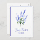 Waterverf Lavender Bouquet Briefkaart (Voorkant / Achterkant)