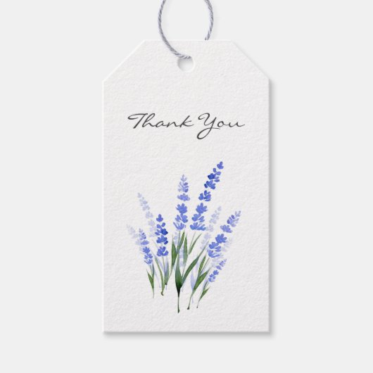 Waterverf Lavender Bouquet Cadeaulabel (Voorkant)