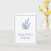 Waterverf Lavender Bouquet Kaart (Gele Bloem)