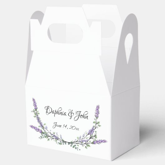 Waterverf lavender en Eucalyptus Bedankdoosjes (Geopend)