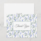 Waterverf lavender en Eucalyptus Patroon Bedankkaart (Voorkant / Achterkant)