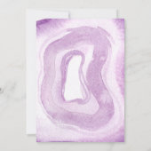 Waterverf Lavender en Gold Geode Couples Shower Kaart (Achterkant)