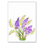 Waterverf Lavender en Green Florals Kaart (Achterkant)
