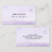 Waterverf Lavender Faux Glitter Visitekaartje (Voorkant / Achterkant)