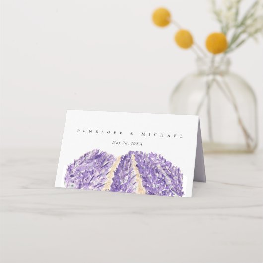 Waterverf Lavender Fields Wedding Folded (Achterkant)