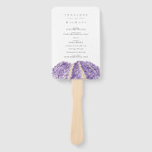 Waterverf Lavender Fields Wedding Program Handwaaier (Voorkant)