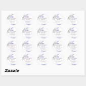 Waterverf Lavender Floral Soap Ronde Sticker (Vel)