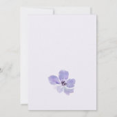 Waterverf Lavender Floral Wedding Invitation Kaart (Achterkant)