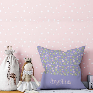 Waterverf lavender floreel patroon kussen